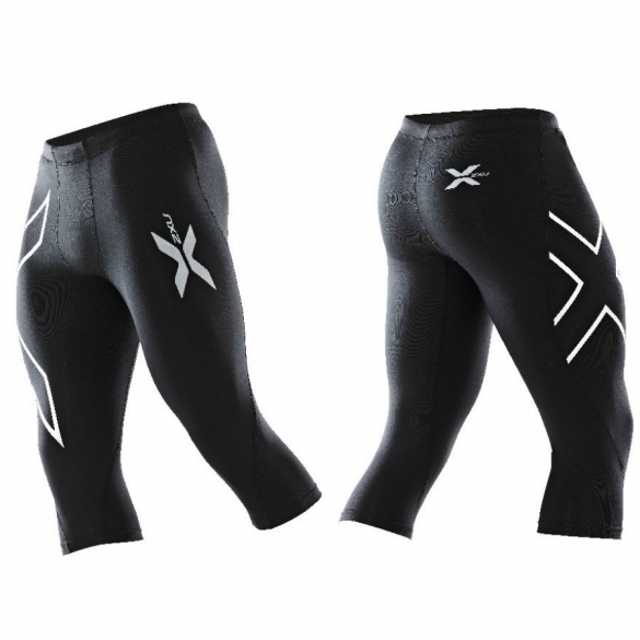 2XU Compressie 3/4 broek zwart/zilver heren MA1942b MA1942b